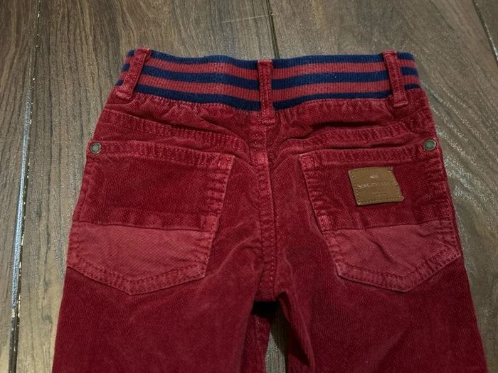 Pantalon en velours rouge sergent major 3 ans - photo numéro 8
