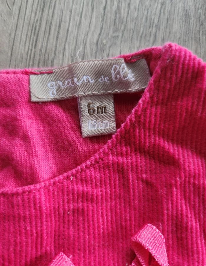 Robe mi-saison / hiver sans manches fuchsia 6 mois - photo numéro 3