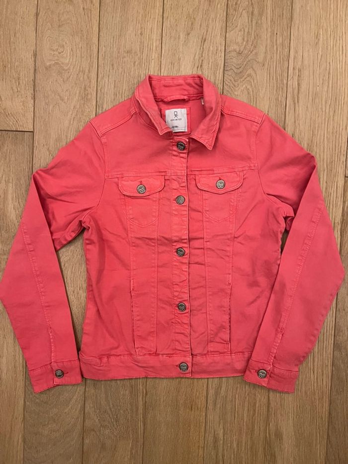 Veste jeans fuschia okaidi 12 ans très bon état