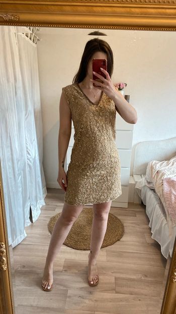 Robe à strass et broderies pailleté