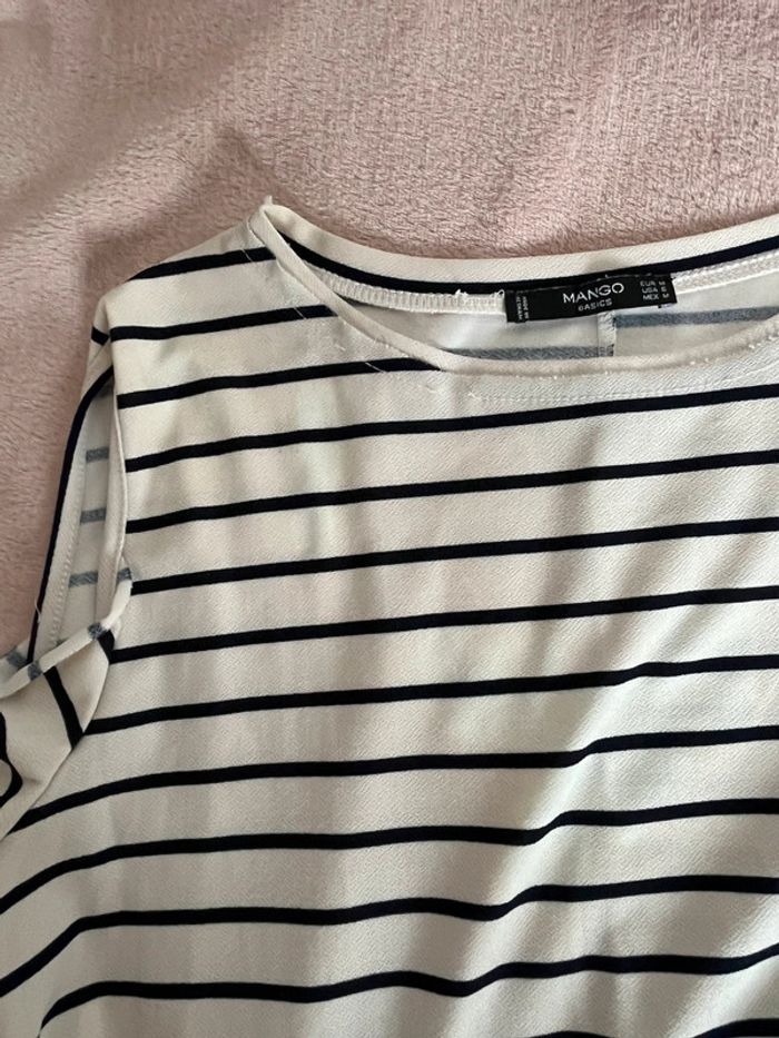 Robe Marinière Epaule Nue Mango