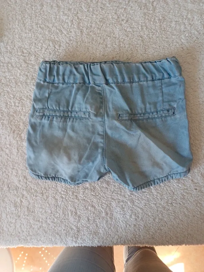Short en jean fin taille réglable - photo numéro 3