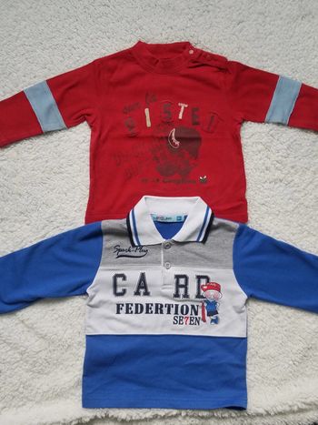 Lot de 2 hauts taille 18 mois bon état