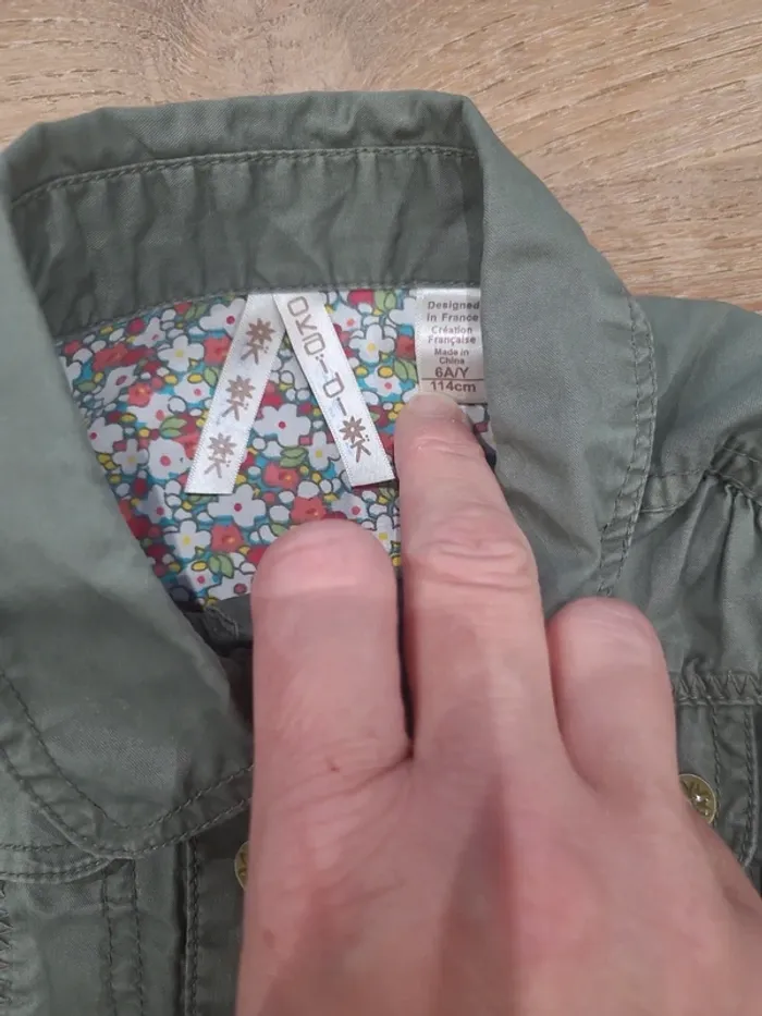 Veste légère style militaire okaidi 6ans fille - photo numéro 7