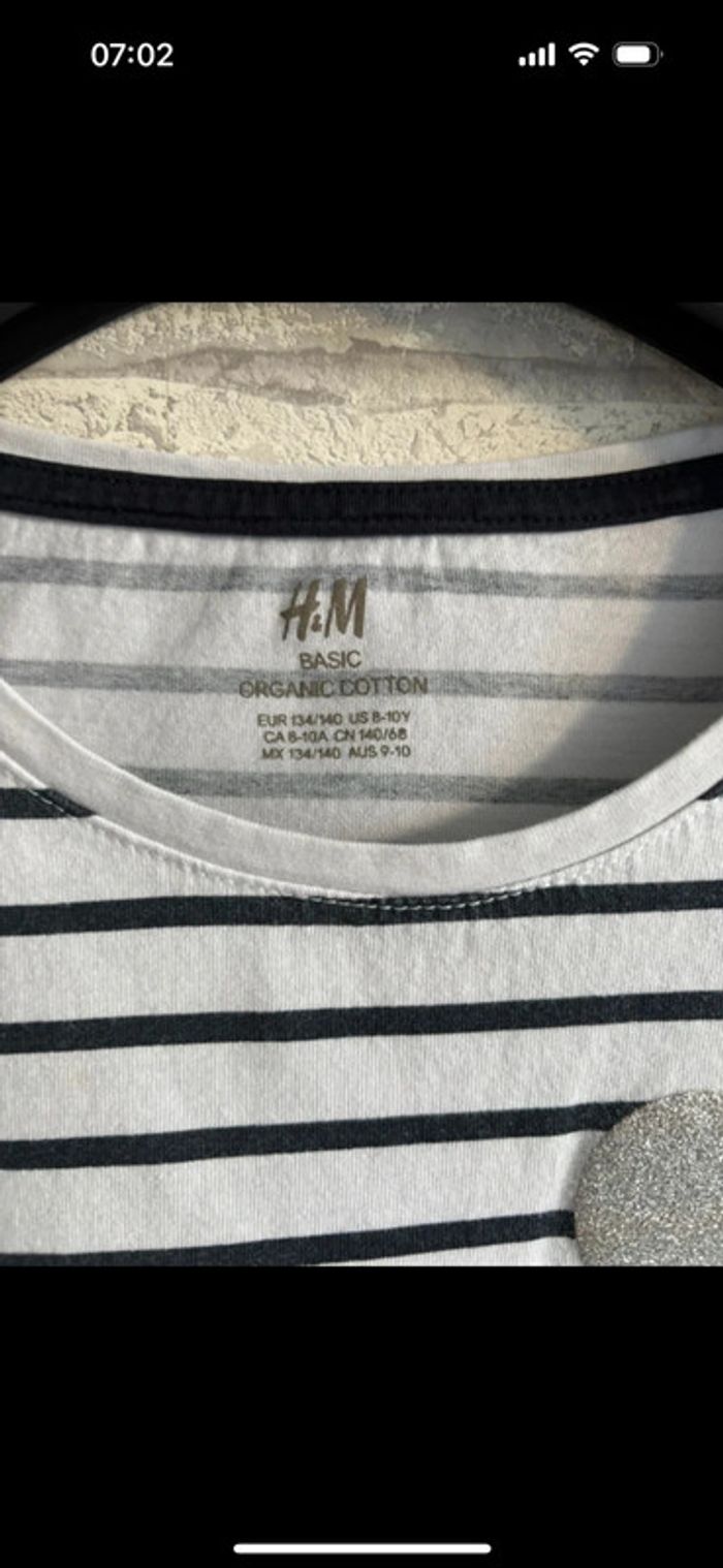 Tee shirt h&m taille 10 ans - photo numéro 3