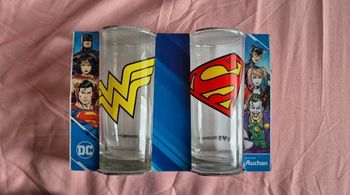 Verre Superman et Wonder woman