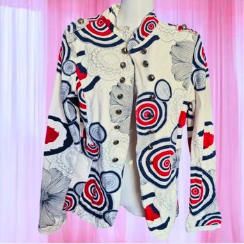 Sublime veste légère rosaces et fil d'argent