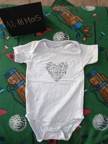 Body garçon 12-18 MOIS