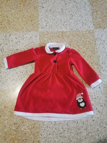 Robe de Noël pingouin 86 cm