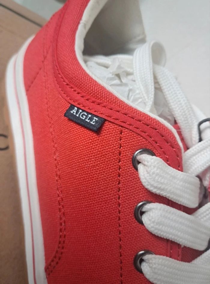Aigle baskets en toile été femme P.39 neuves - photo numéro 11