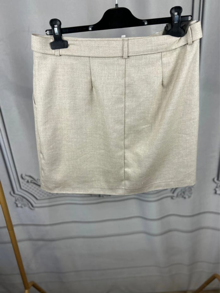 Jupe beige doré I code courte 42 neuve - photo numéro 6