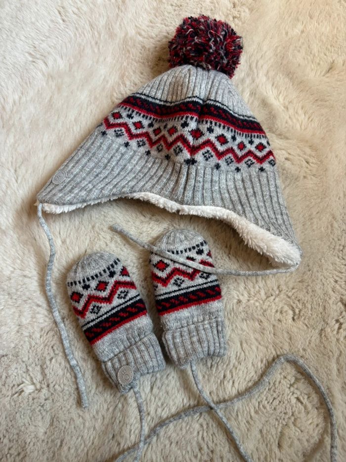 Ensemble Bonnet / Moufles Obaïbi
