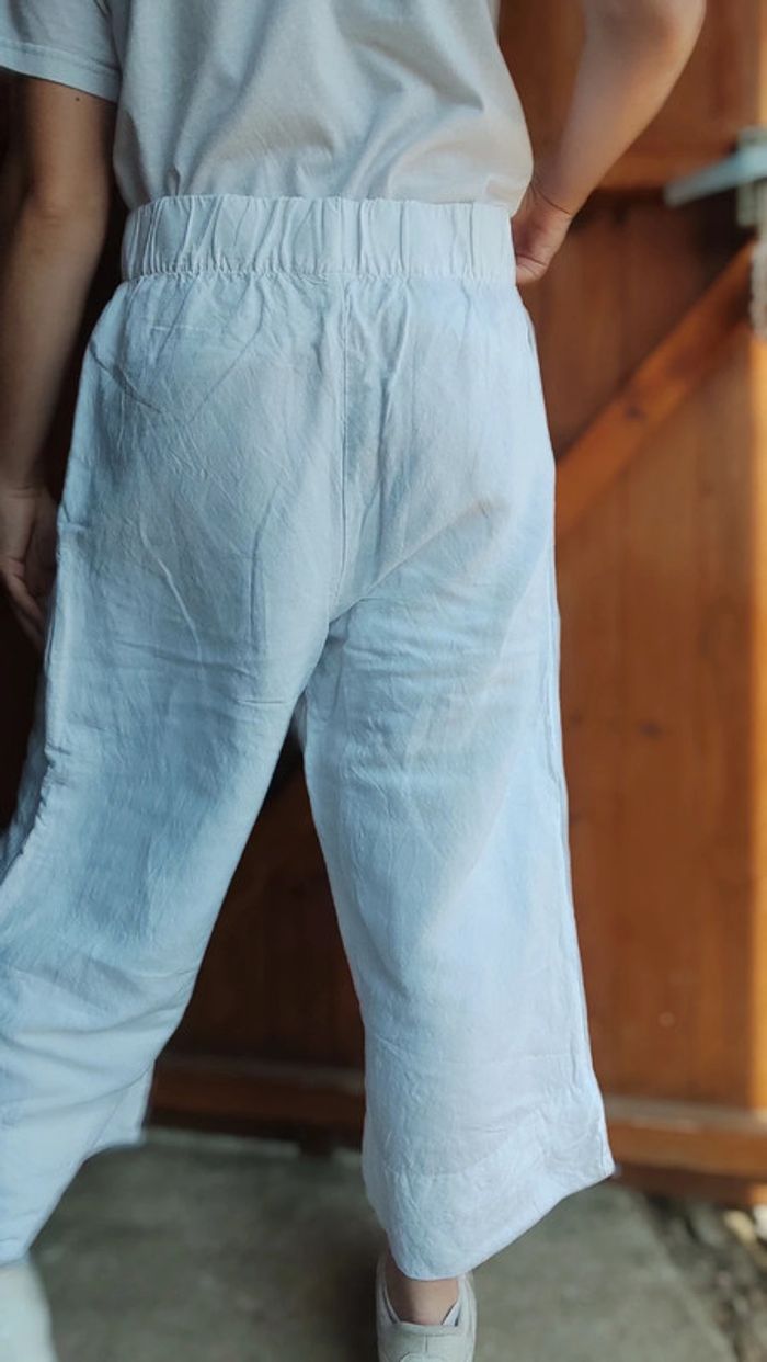 Pantalon 3/4 blanc H&M - photo numéro 3