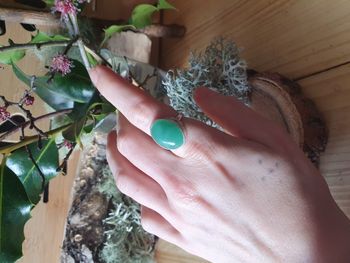 Bague vintage avec une pierre d'aventurine