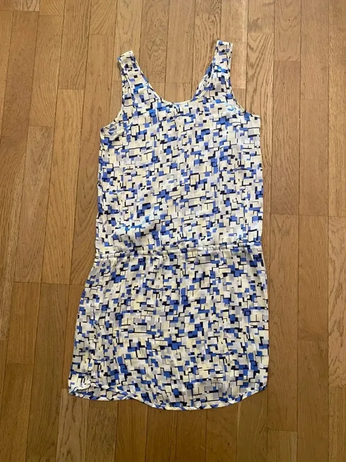 Petite robe d’été bleue et jaune BCBG Max Azria taille XS - photo numéro 6