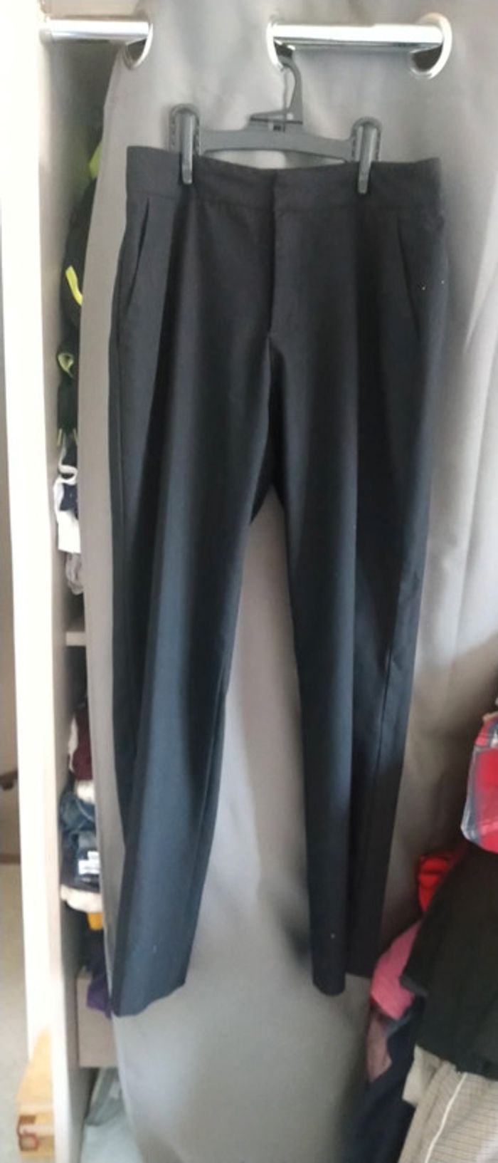 Pantalon droit style tailleur noir femme 34 zara