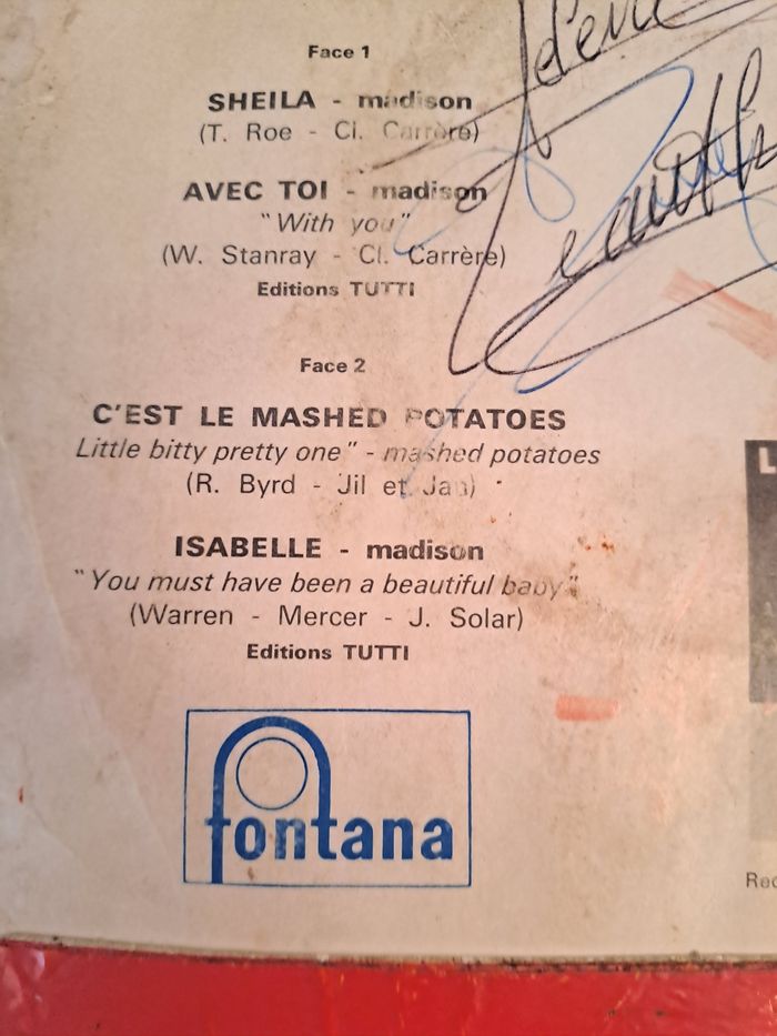 Vinyle super 45T EP Lucky Blondo - Sheila (4 titres) - RARE - État satisfaisant. - photo numéro 10