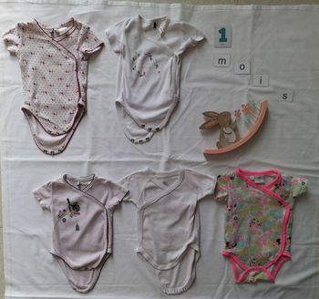 Lot de bodies manches courtes