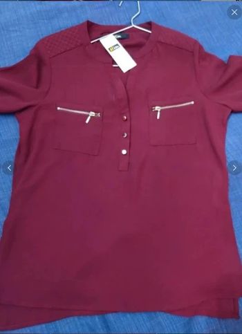 Blouse bordeaux neuve MIM t 36