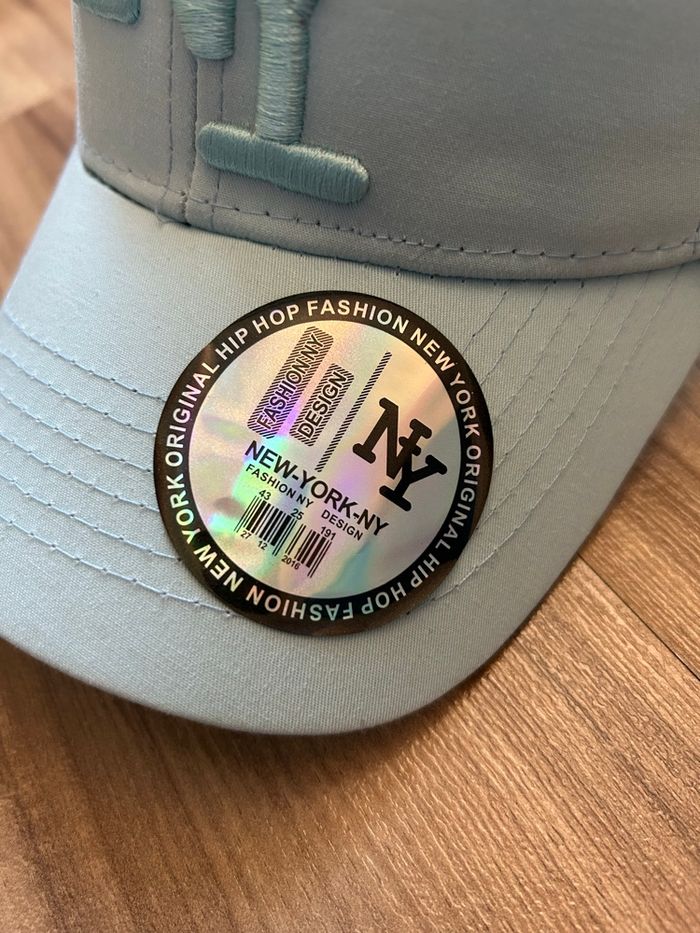 Casquette Trucker bleu ciel Homme New York Réglable - photo numéro 3
