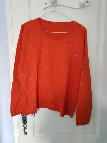 Pull orange Camaïeu