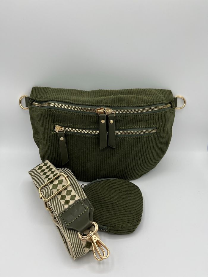 Sac banane bandoulière velours