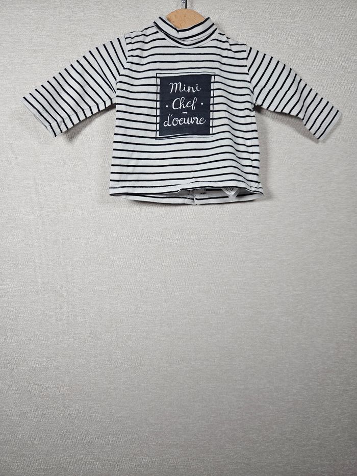 Sous-pull a rayures marinière gémo 3 mois