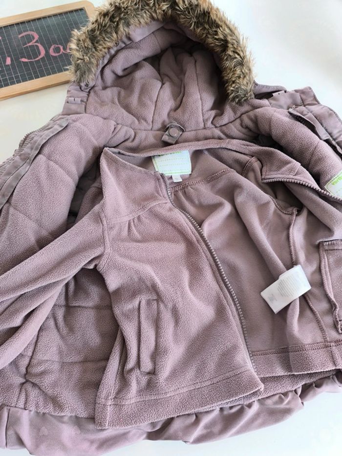 Manteau doublé d'une polaire Verbaudet taille 3 ans en bon état - photo numéro 2