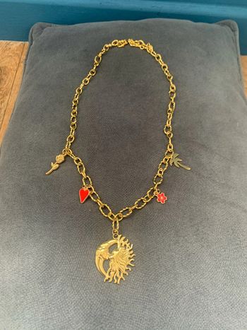 collier acier inoxydable doré