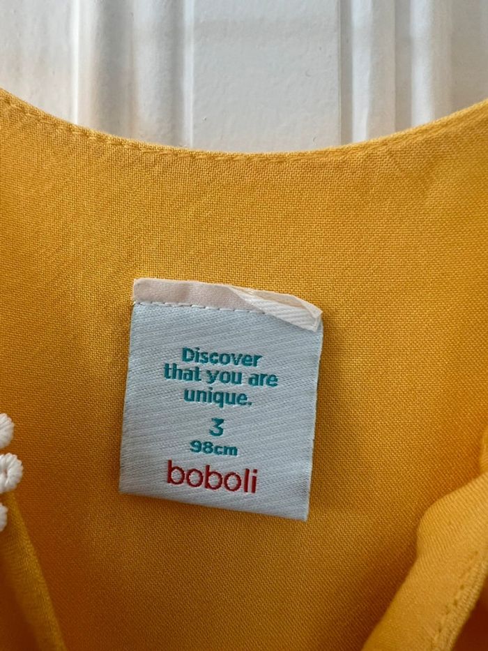 Haut à bretelles jaune Boboli 3 ans - photo numéro 2