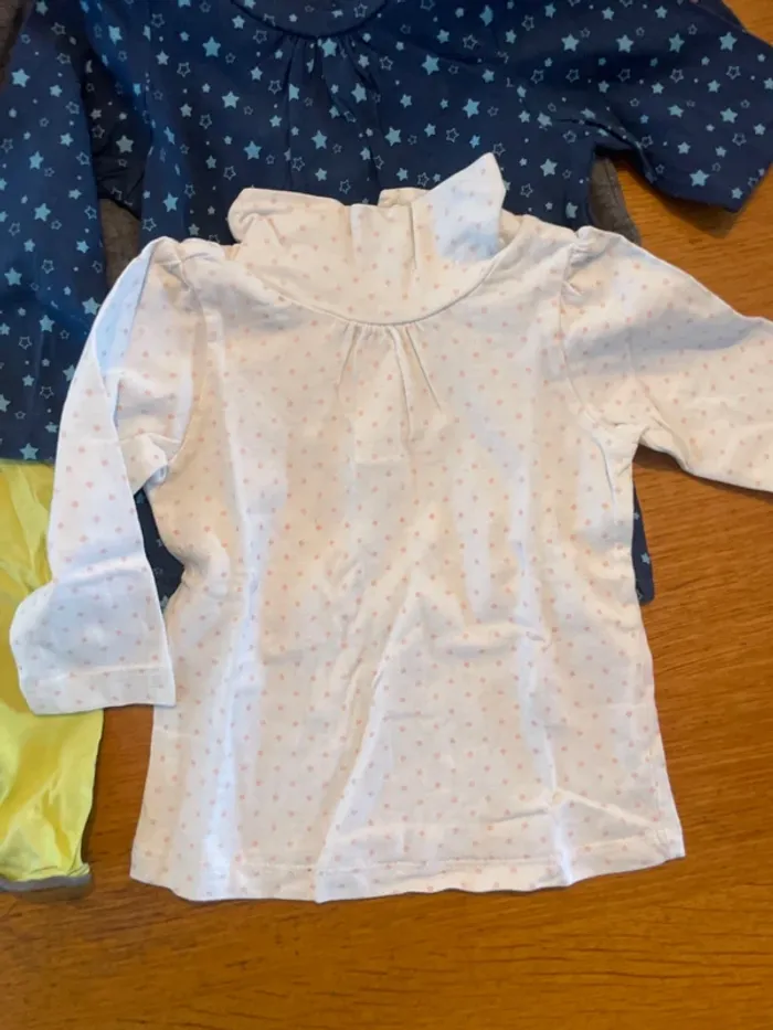 10 t-shirt manches longues fille 9 mois - photo numéro 2