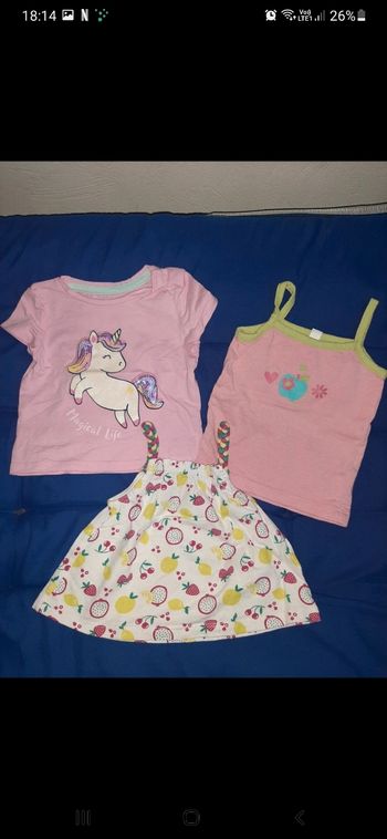 Lot de 3 hauts été fille 3 mois (lot n°30)
