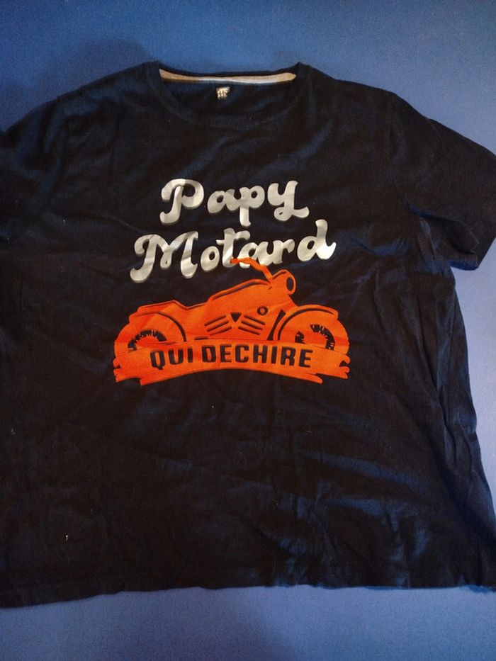 nouveau tee shirt motif papy motard neuf taille XXL - photo numéro 2