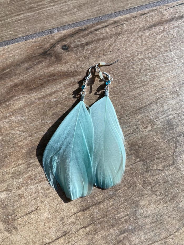 Boucles d oreilles plumes