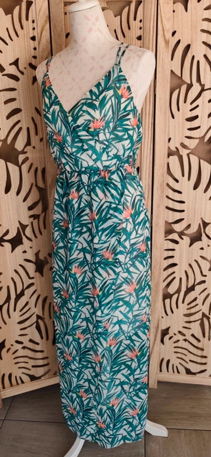 Robe imprimée fleurs façon cache coeur T 34 Kiabi - photo numéro 3