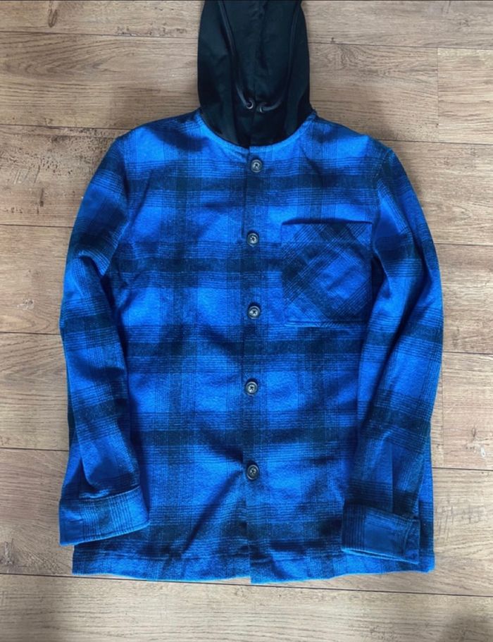 Chemise  bûcheron bleue et noire marque Celio