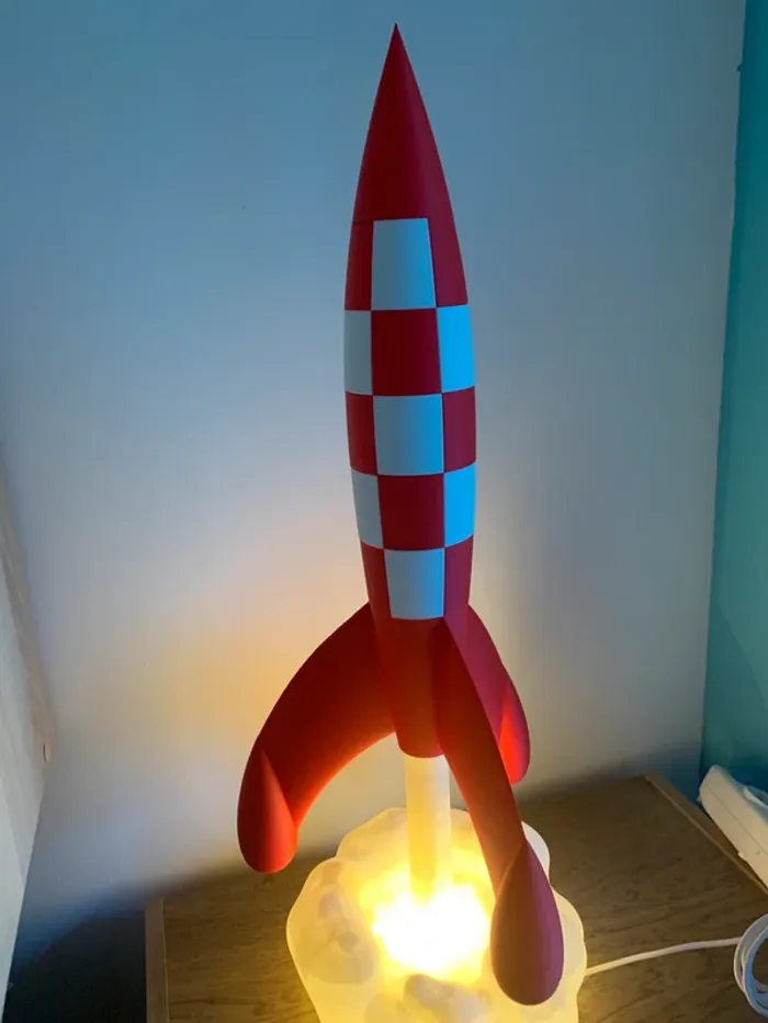 Fusée Tintin – Édition de Collection avec Support Lumineux - photo numéro 3