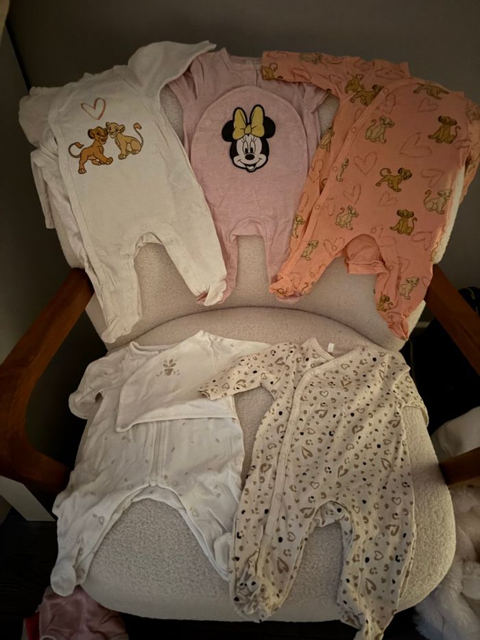 Lot pyjamas 1 mois en coton