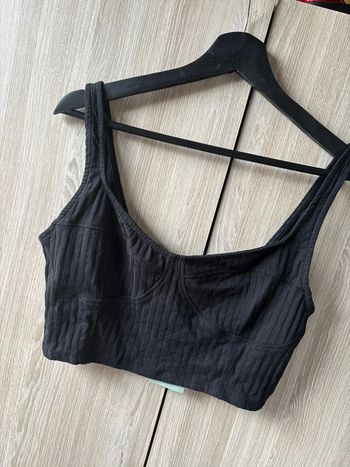Débardeur crop top noir H&M