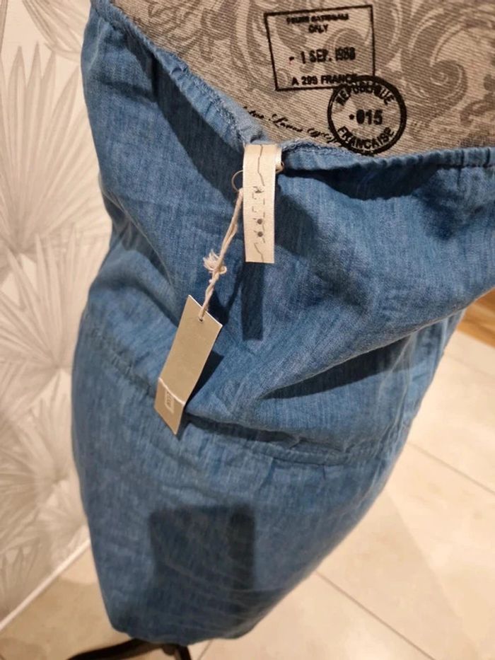 Jolie robe en jean bustier neuve taille 40 - photo numéro 3