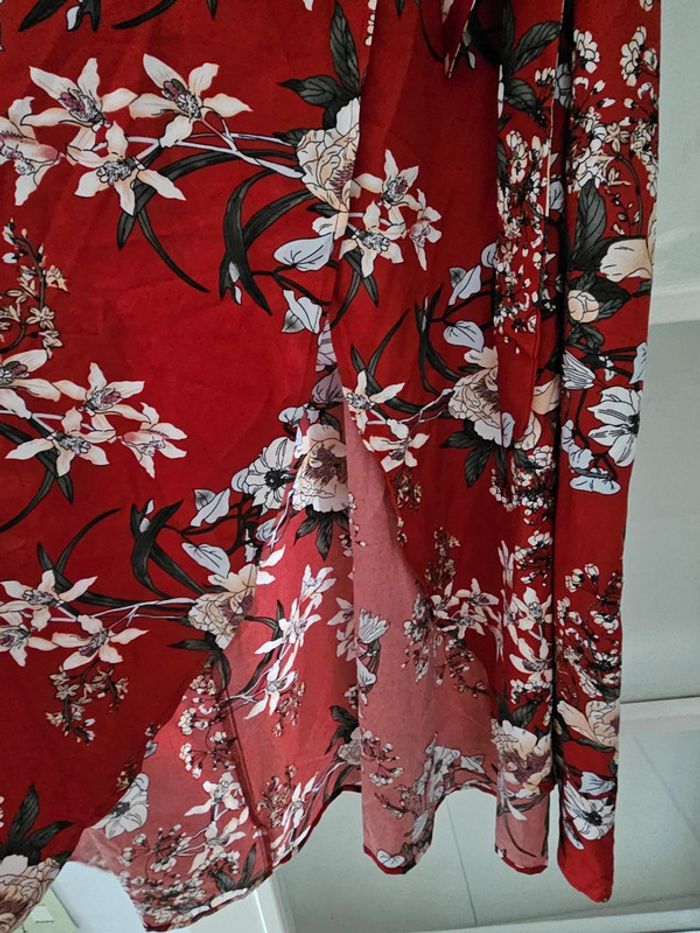 Robe portefeuille asymétrique fleurie Shein - photo numéro 4