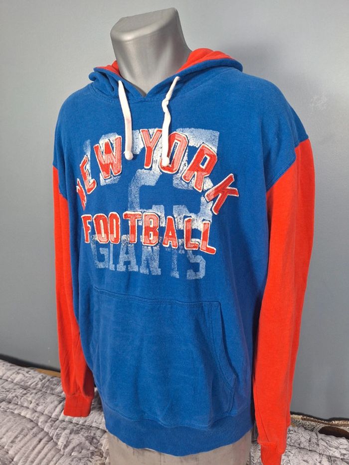 Sweat à capuche hoodie NFL / homme taille XL bleu et rouge/ full broderies ( 293) - photo numéro 4