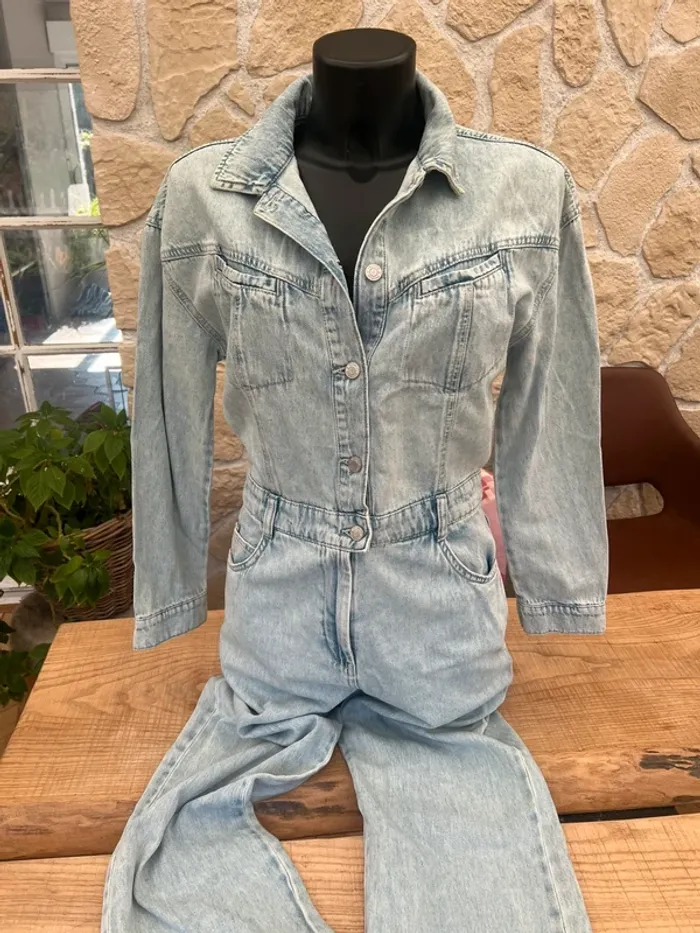 Combinaison en jean salopette femme taille S 36 promod Zara - photo numéro 7