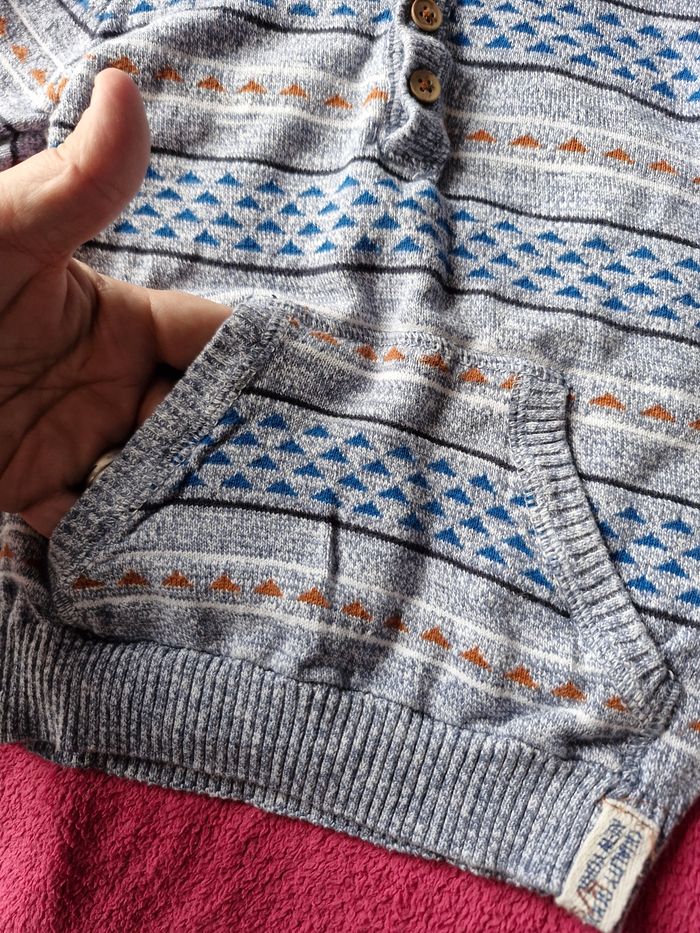 Superbe pull jaquart à capuche - photo numéro 5