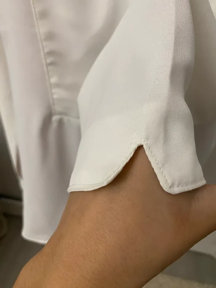 Blouse fluide manches longues blanche Mango - photo numéro 3