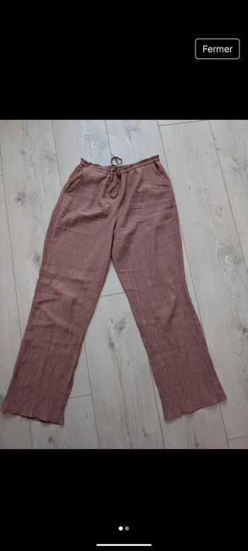 Pantalon fluide rose