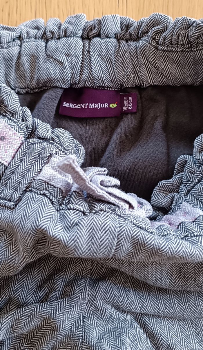 Short Sergent Major 18 mois 80 cm fille gris - photo numéro 4