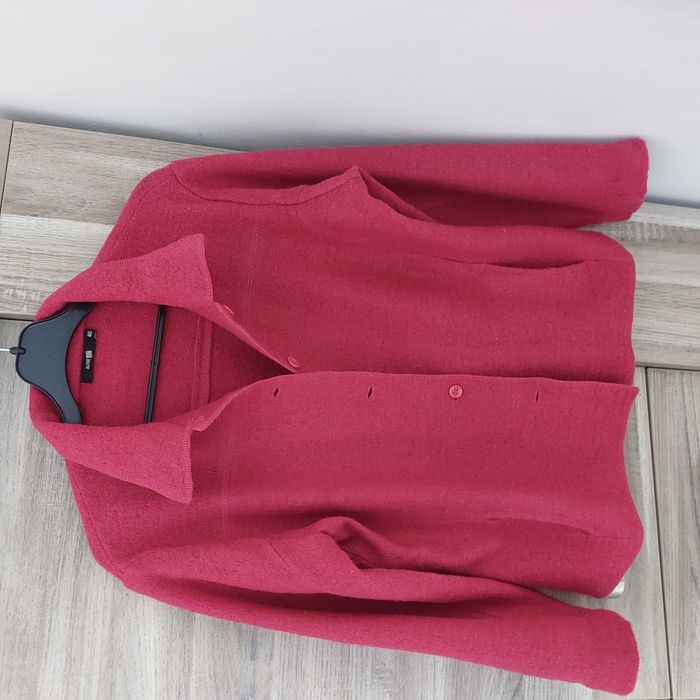 Veste laine framboise