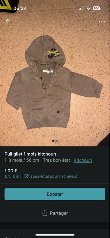 Pull Gillet 1 mois