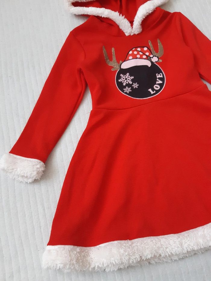 Robe à capuche mère Noël 2 ans - photo numéro 2